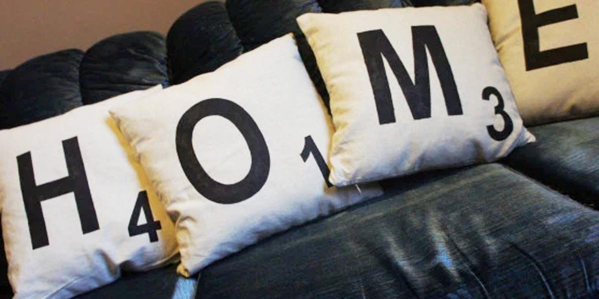 She Makes Some Unique Pillows That Resembles The Famous Scrabble Tiles! | DIY Joy Projects and Crafts Ideas