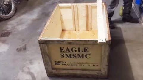 He Makes The Coolest Piece Out Of A Sturdy Old Shipping Crate (Watch!) | DIY Joy Projects and Crafts Ideas