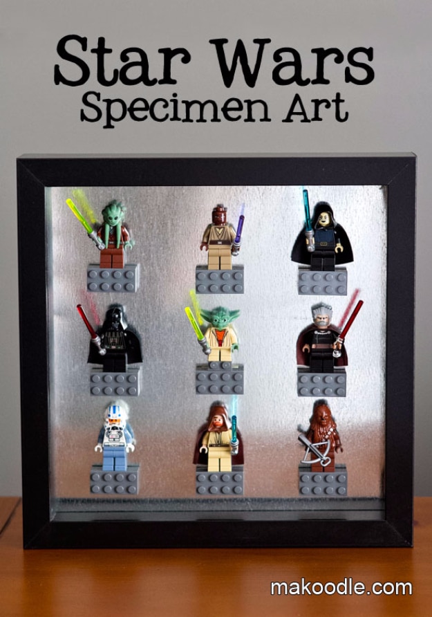 DIY Room Decor for Boys - Star Wars Specimen Art - Best Creative Bedroom Ideas for Boy Rooms - Wall Art, Lamps, Rugs, Lamps, Beds, Bedding and Furniture You Can Make for Teens, Tweens and Teenagers #diy #homedecor #boys