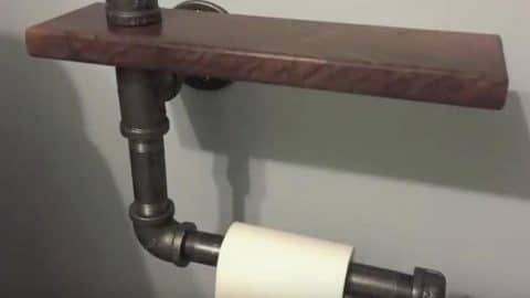 He Makes A Stylish Toilet Paper Holder With A Chic Industrial Look (Watch!) | DIY Joy Projects and Crafts Ideas