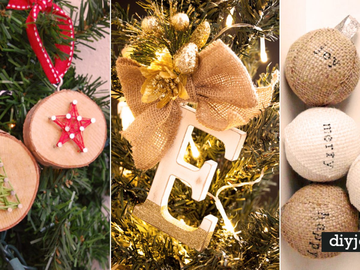 Pom Poms and Pinecones Christmas Ornaments