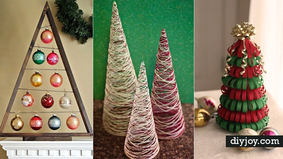 Wooden Christmas Tree Tabletop Decor, Wood Craft Christmas Trees For