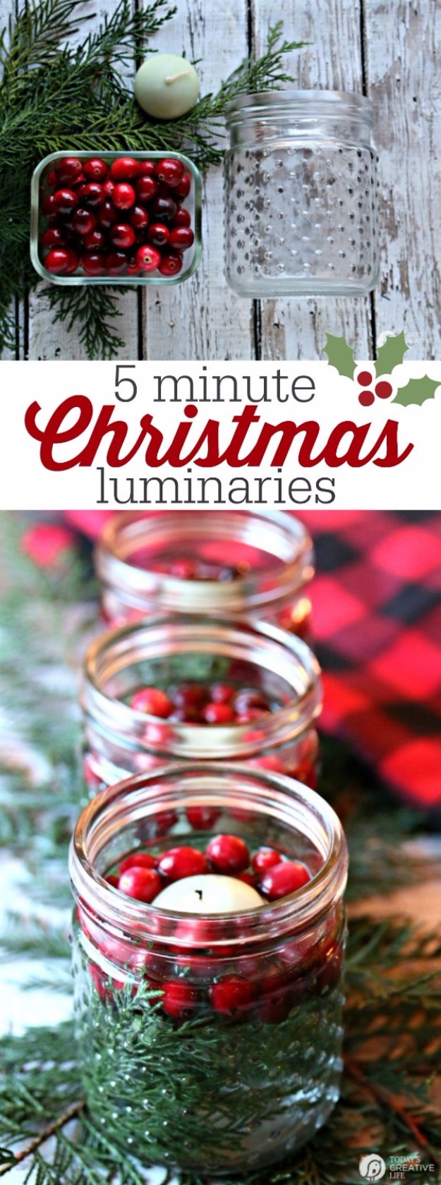 DIY Christmas Luminaries and Home Decor for The Holidays - 5 Minute Christmas Luminaries - Cool Candle Holders, Tea Lights, Holiday Gift Ideas, Christmas Crafts for Kids #diy #luminaries #christmas