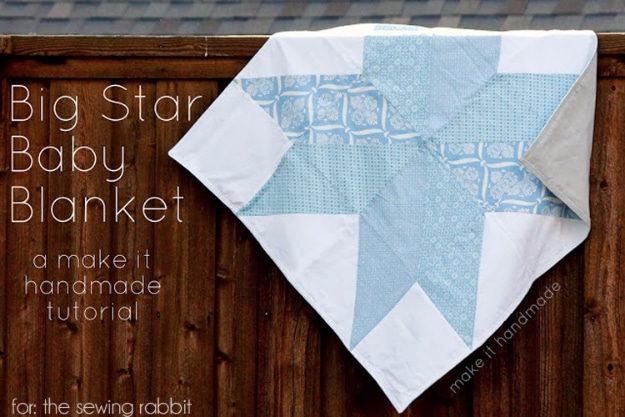 DIY Blankets and Throws - Big Star Baby Blanket - How To Make Easy Home Decor and Warm Covers for Women, Kids, Teens and Adults - Fleece, Knit, No Sew and Easy Projects to Make for Bed and Sofa 