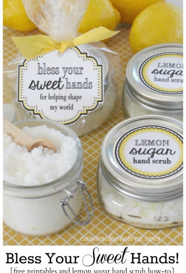 DIY Teacher Gifts - Bless Your Sweet Hands Teacher Gift - Cheap and Easy Presents and DIY Gift Ideas for Teachers at Christmas, End of Year, First Day and Birthday - Teacher Appreciation Gifts and Crafts - Cute Mason Jar Ideas and Thoughtful, Unique Gifts from Kids #diygifts #teachersgifts #diyideas #cheapgifts