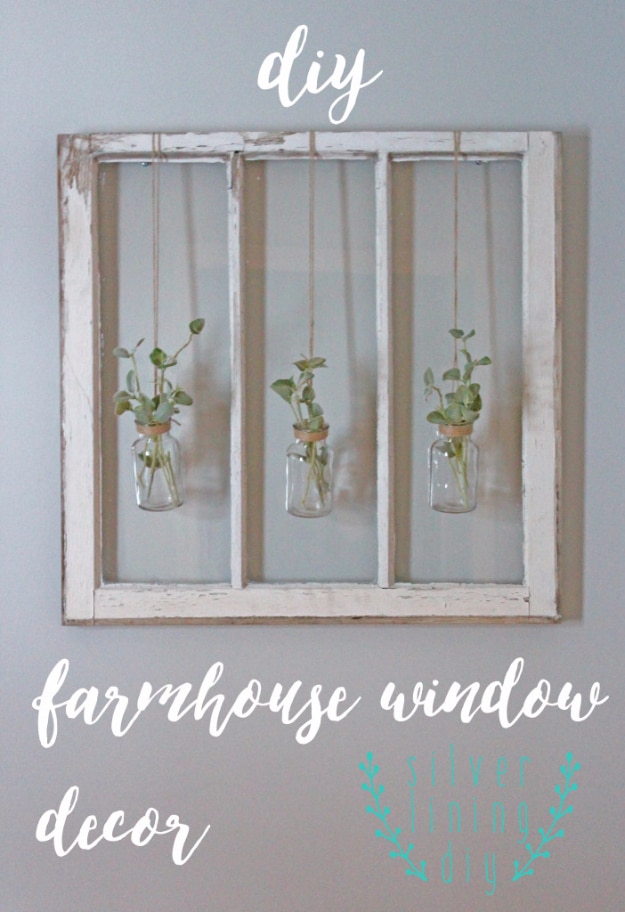 DIY Farmhouse Style Decor Ideas for the Bedroom - DIY Farmhouse Window Decor - Rustic Farm House Ideas for Furniture, Paint Colors, Farm House Decoration for Home Decor in The Bedroom - Wall Art, Rugs, Nightstands, Lights and Room Accessories #diyideas #diyfurniture