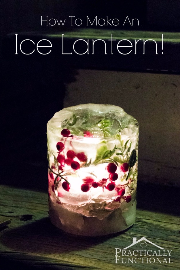 DIY Christmas Luminaries and Home Decor for The Holidays - DIY Ice Lantern - Cool Candle Holders, Tea Lights, Holiday Gift Ideas, Christmas Crafts for Kids #diy #luminaries #christmas