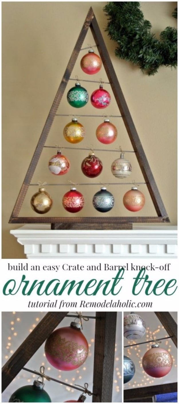 Best DIY Ideas for Your Christmas Tree - DIY Ornament Display Tree - Cool Handmade Ornaments, DIY Decorating Ideas and Ornament Tutorials - Cheap Christmas Home Decor - Xmas Crafts #christmas #diy #crafts