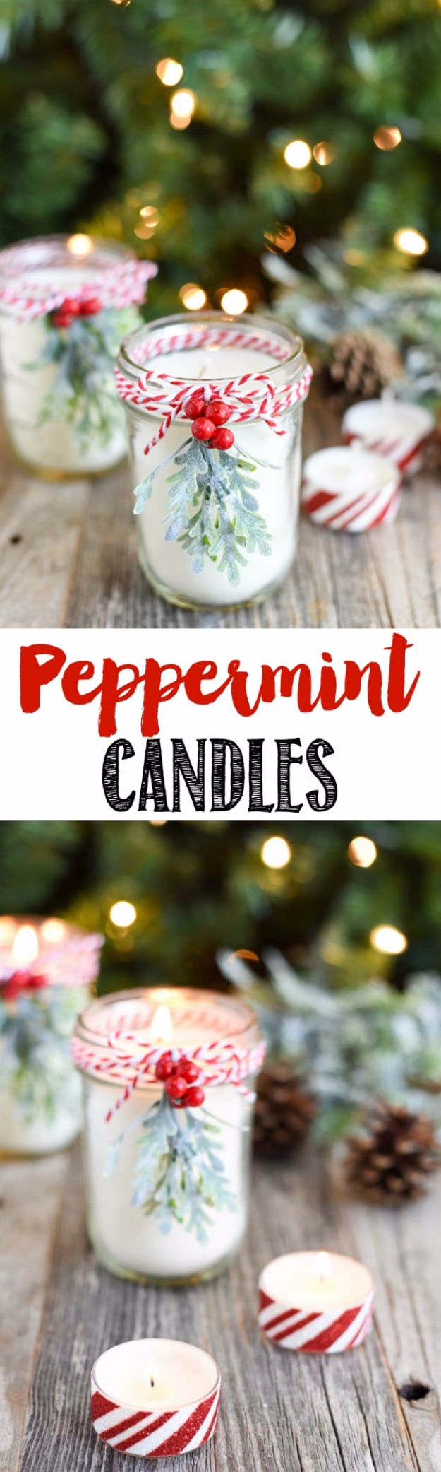 Best DIY Ideas for Wintertime - DIY Peppermint Mason Jar Candles - Winter Crafts with Snowflakes, Icicle Art and Projects, Wreaths, Woodland and Winter Wonderland Decor, Mason Jars and Dollar Store Ideas - Easy DIY Ideas to Decorate Home and Room for Winter - Creative Home Decor and Room Decorations for Adults, Teens and Kids #diy #winter #crafts
