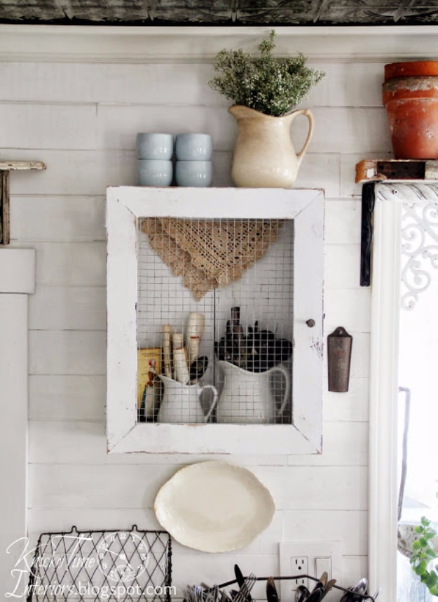 DIY Farmhouse Style Decor Ideas for the Kitchen - DIY Primitive Cabinet - Rustic Farm House Ideas for Furniture, Paint Colors, Farm House Decoration for Home Decor in The Kitchen - Wall Art, Rugs, Countertops, Lights and Kitchen Accessories #farmhouse #diydecor