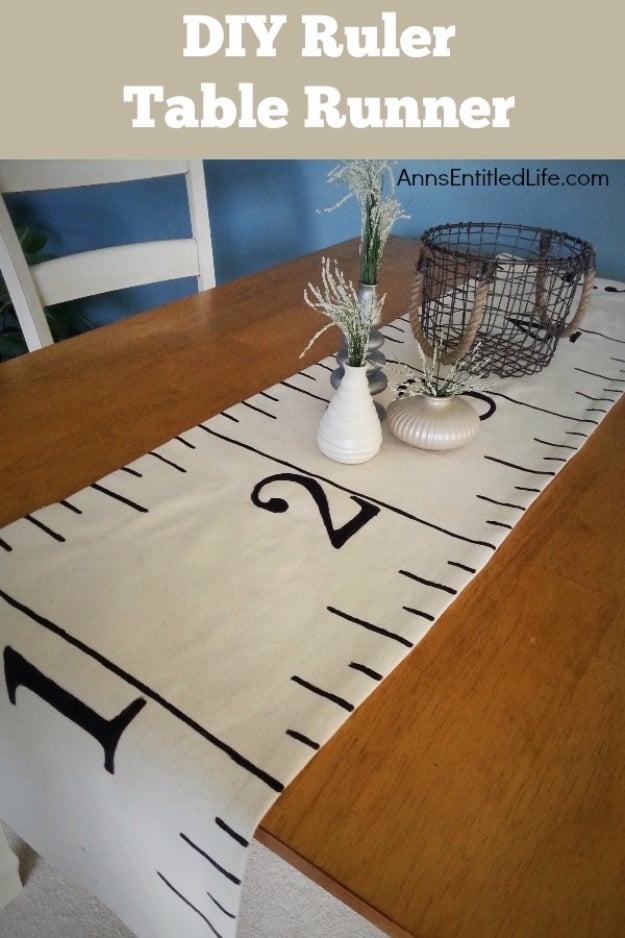 DIY Sewing Projects for the Kitchen - DIY Ruler Table Runner - Easy Sewing Tutorials and Patterns for Towels, napkinds, aprons and cool Christmas gifts for friends and family - Rustic, Modern and Creative Home Decor Ideas #sewing 
