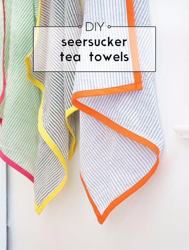 How to Sew Easy DIY Kitchen Tea Towels — Pin Cut Sew Studio