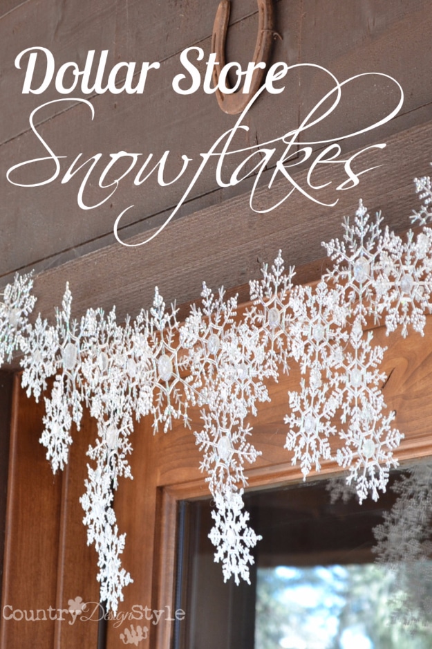 Best DIY Snowflake Decorations, Ornaments and Crafts - Dollar Store Snowflakes - Paper Crafts with Snowflakes, Pipe Cleaner Projects, Mason Jars and Dollar Store Ideas - Easy DIY Ideas to Decorate for Winter#winter #crafts #diy
