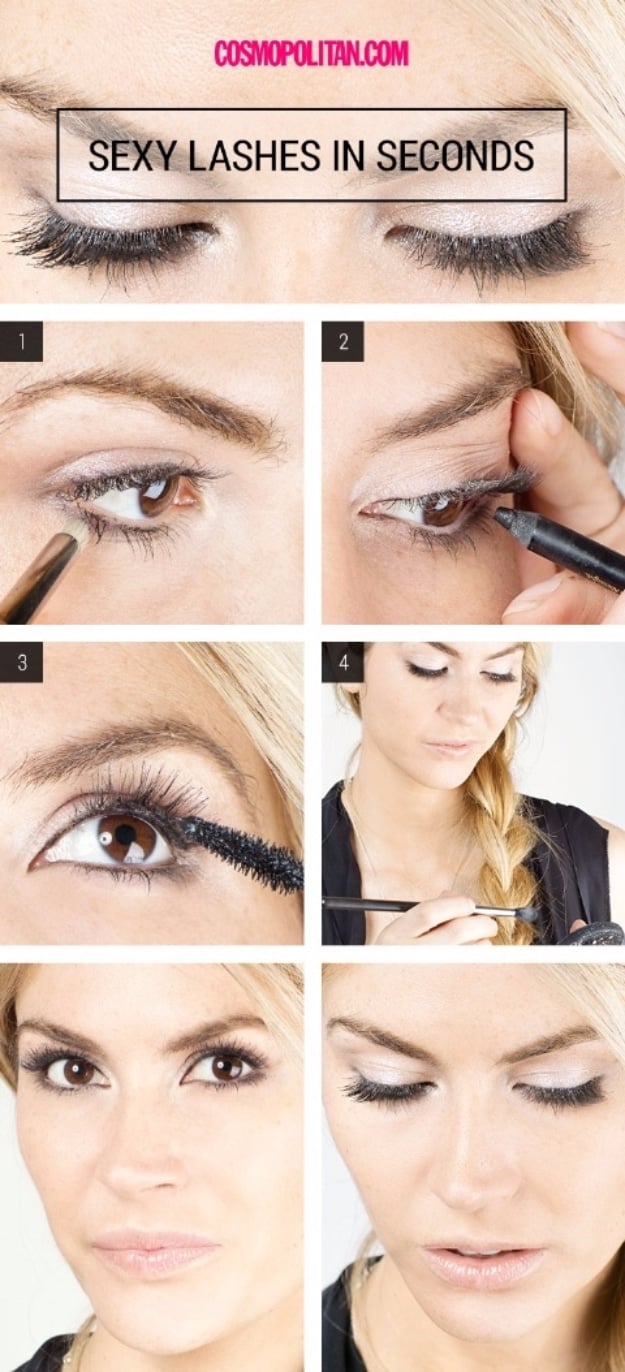 Cool DIY Makeup Hacks for Quick and Easy Beauty Ideas - Get Sexy, Voluminous Lashes in Seconds - How To Fix Broken Makeup, Tips and Tricks for Mascara and Eye Liner, Lipstick and Foundation Tutorials - Fast Do It Yourself Beauty Projects for Women 