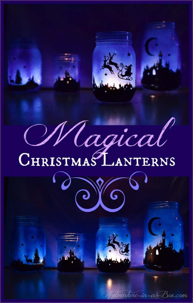 DIY Christmas Luminaries and Home Decor for The Holidays - Magical Christmas Luminaries - Cool Candle Holders, Tea Lights, Holiday Gift Ideas, Christmas Crafts for Kids #diy #luminaries #christmas