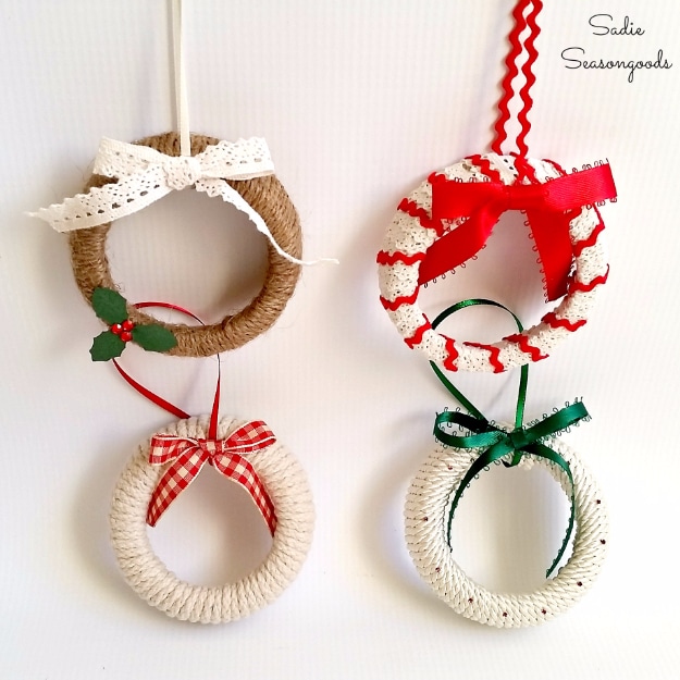 Best DIY Ideas for Wintertime - Mason Jar Lid Wreath Ornaments - Winter Crafts with Snowflakes, Icicle Art and Projects, Wreaths, Woodland and Winter Wonderland Decor, Mason Jars and Dollar Store Ideas - Easy DIY Ideas to Decorate Home and Room for Winter - Creative Home Decor and Room Decorations for Adults, Teens and Kids #diy #winter #crafts