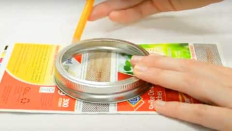 She Traces A Mason Jar Lid To Replace A Flimsy Item For A Sturdy One That We All Need | DIY Joy Projects and Crafts Ideas