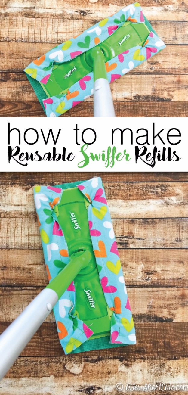 DIY Sewing Projects for the Kitchen - Reusable Swiffer Refills - Easy Sewing Tutorials and Patterns for Towels, napkinds, aprons and cool Christmas gifts for friends and family - Rustic, Modern and Creative Home Decor Ideas #sewing 