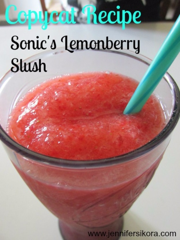  Best Copycat Recipes From Top Restaurants - Sonic’s Lemonberry Slush - Awesome Recipe Knockoffs and Recipe Ideas from Chipotle Restaurant, Starbucks, Olive Garden, Cinabbon, Cracker Barrel, Taco Bell, Cheesecake Factory, KFC, Mc Donalds, Red Lobster, Panda Express #recipes #copycat #dinnerideas 