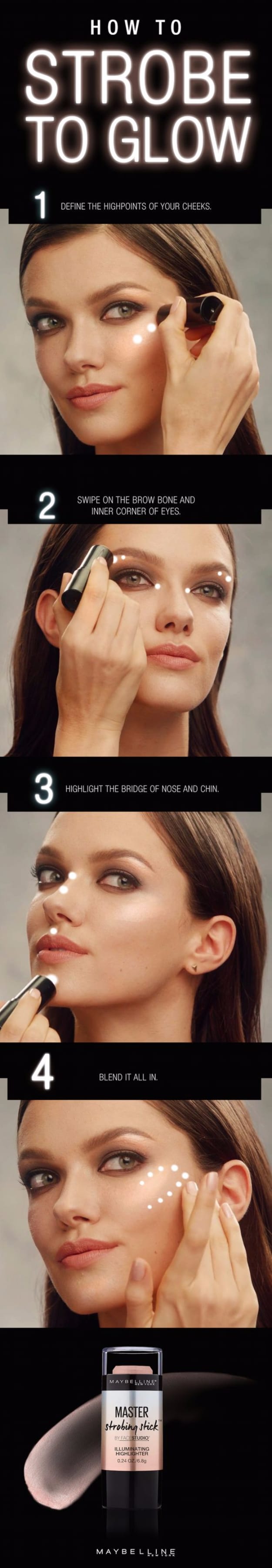 Cool DIY Makeup Hacks for Quick and Easy Beauty Ideas - Strobe To Glow - How To Fix Broken Makeup, Tips and Tricks for Mascara and Eye Liner, Lipstick and Foundation Tutorials - Fast Do It Yourself Beauty Projects for Women 