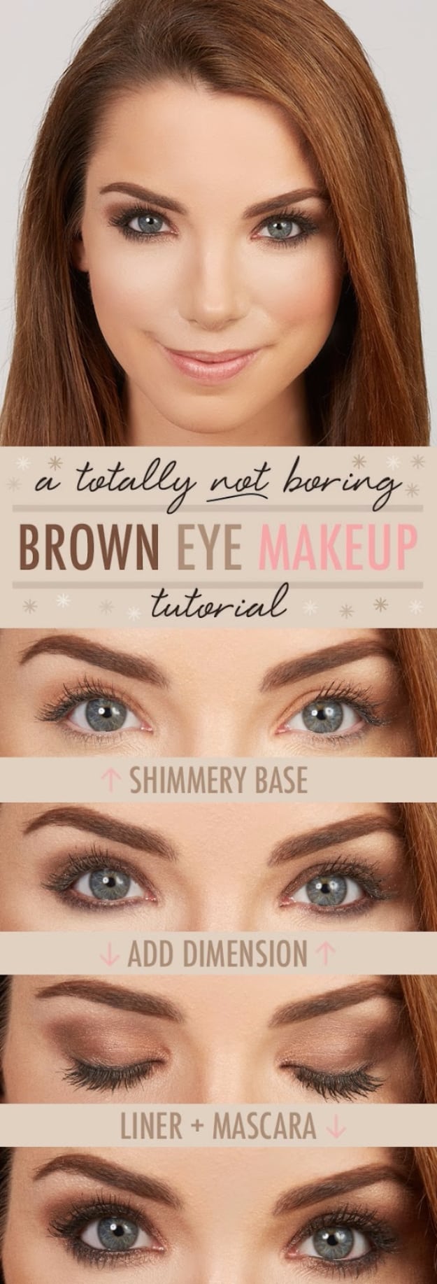 Cool DIY Makeup Hacks for Quick and Easy Beauty Ideas - Totally Not Boring Brown Eye Makeup - How To Fix Broken Makeup, Tips and Tricks for Mascara and Eye Liner, Lipstick and Foundation Tutorials - Fast Do It Yourself Beauty Projects for Women 