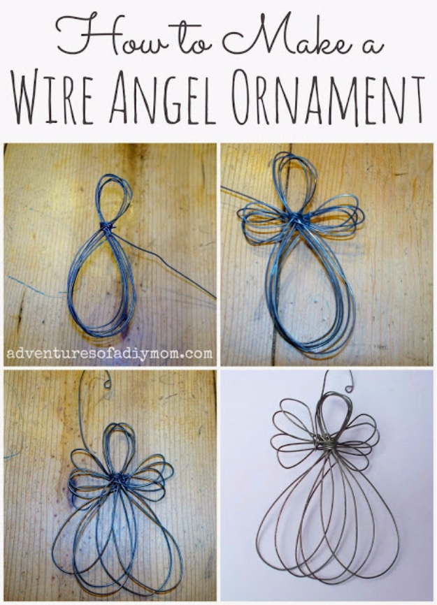 Best DIY Ornaments for Your Tree - Best DIY Ornament Ideas for Your Christmas Tree - Wire Angel Ornament - Cool Handmade Ornaments, DIY Decorating Ideas and Ornament Tutorials - Creative Ways To Decorate Trees on A Budget - Cheap Rustic Decor, Easy Step by Step Tutorials - Holiday Crafts for Kids and Gifts To Make For Friends and Family 