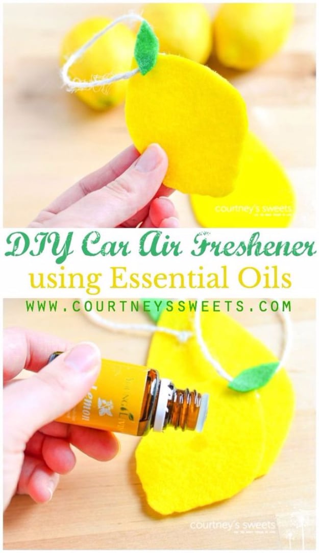 DIY Car Accessories and Ideas for Cars - DIY Car Air Freshener Using Essential Oils - Interior and Exterior, Seats, Mirror, Seat Covers, Storage, Carpet and Window Cleaners and Products - Decor, Keys and Iphone and Tablet Holders - DIY Projects and Crafts for Women and Men 