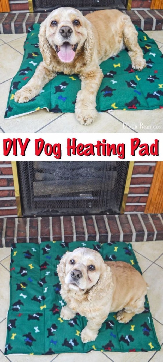 DIY Dog Hacks - DIY Dog Heating Pad - Training Tips, Ideas for Dog Beds and Toys, Homemade Remedies for Fleas and Scratching - Do It Yourself Dog Treat Recips, Food and Gear for Your Pet #dogs #diy #crafts