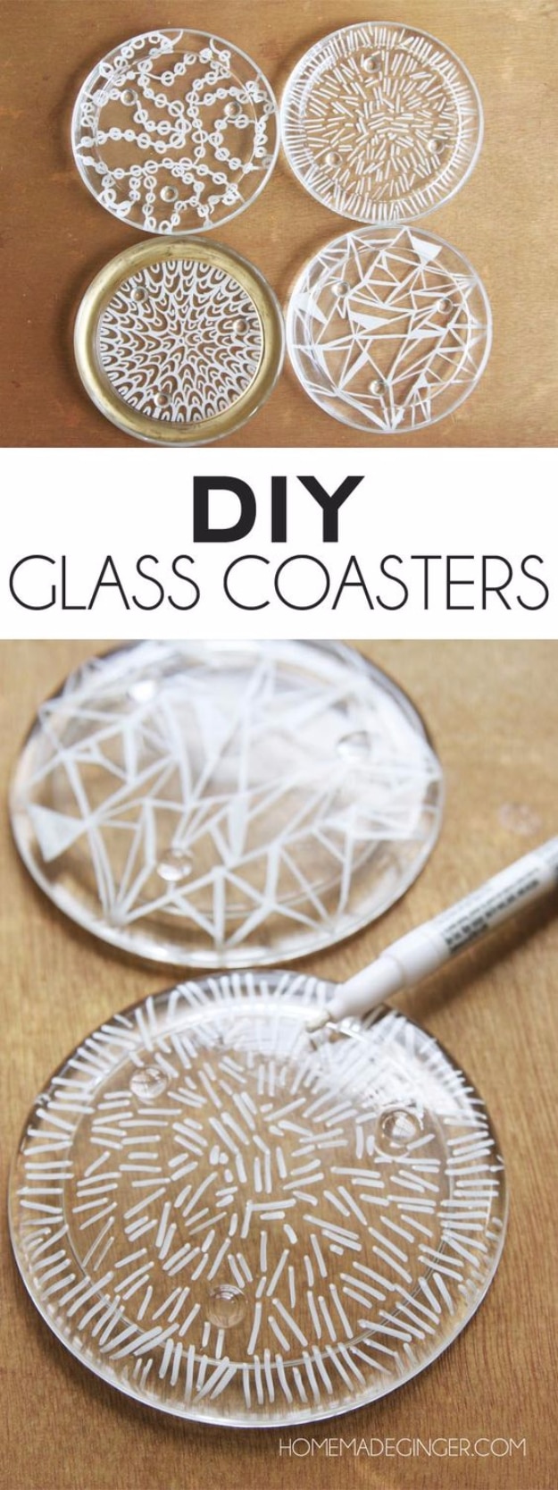 DIY Coasters - DIY Glass Coasters - Best Quick DIY Gifts and Home Decor - Easy Step by Step Tutorials for DIY Coaster Projects - Mod Podge, Tile, Painted, Photo and Sewing Projects - Cool Christmas Presents for Him and Her - DIY Projects and Crafts by DIY Joy 