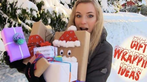 She Shows Us Some Awesome Gift Wrapping Ideas (Watch!) | DIY Joy Projects and Crafts Ideas