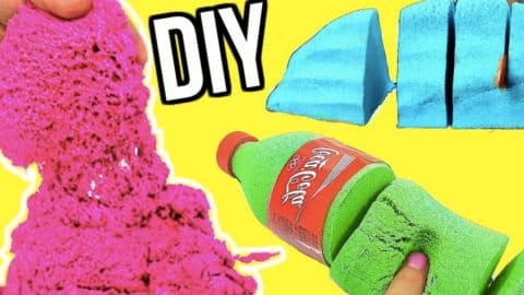 Kinetic Sand Is The Rage And Expensive Too — Save Money With This DIY Kinetic Sand At Home! | DIY Joy Projects and Crafts Ideas