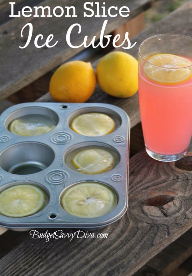 Best DIY Hacks for The New Year - Lemon Slice Ice Cubes - Easy Organizing and Home Improvement Ideas - Tips and Tricks for Quick DIY Ideas to Simplify Life - Step by Step Hack Tutorials for Genuis Ways to Make Quick Things Easier #diyhacks #hacks