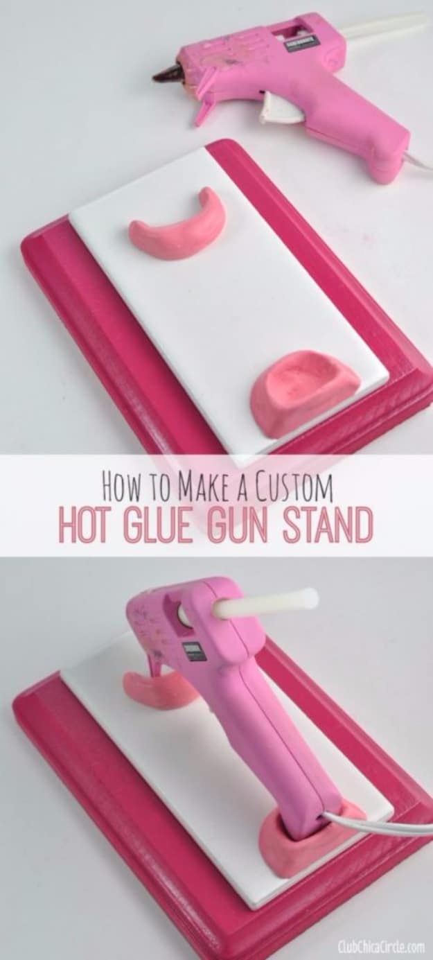 Best DIY Hacks for The New Year - Make A Custom Glue Gun Stand - Easy Organizing and Home Improvement Ideas - Tips and Tricks for Quick DIY Ideas to Simplify Life - Step by Step Hack Tutorials for Genuis Ways to Make Quick Things Easier #diyhacks #hacks
