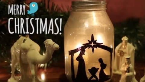 She Makes A Beautiful Nativity Candle…The Reason For The Season! | DIY Joy Projects and Crafts Ideas
