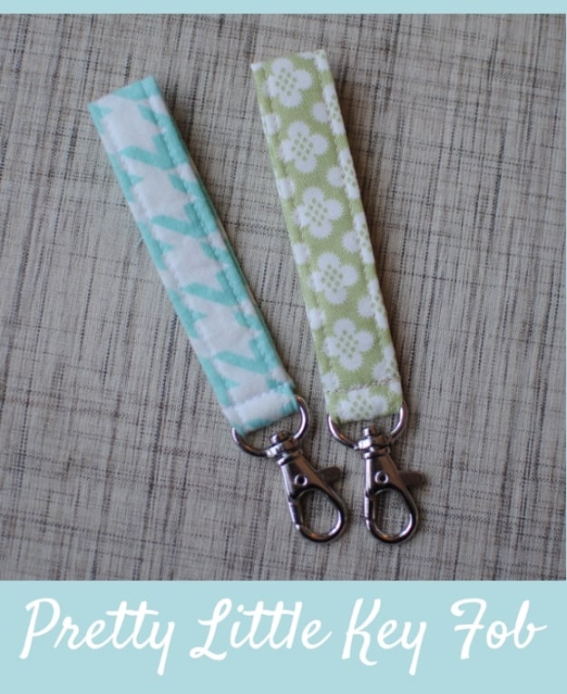 Best Sewing Projects to Make For Girls - Pretty Little Key Fob - Creative Sewing Tutorials for Baby Kids and Teens - Free Patterns and Step by Step Tutorials for Dresses, Blouses, Shirts, Pants, Hats and Bags #sewing #sewingideas