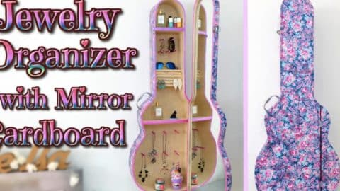 She Makes The Most Unique Jewelry Cabinet Ever By Using A Replica Of A Guitar Case! | DIY Joy Projects and Crafts Ideas