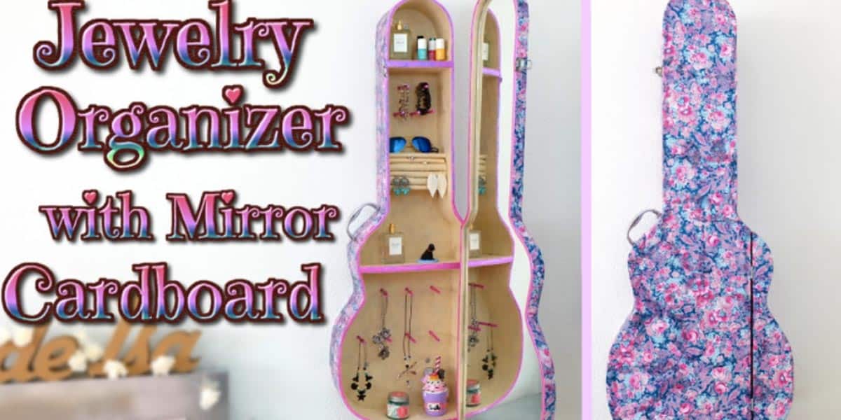 She Makes The Most Unique Jewelry Cabinet Ever By Using A Replica Of A Guitar Case! | DIY Joy Projects and Crafts Ideas