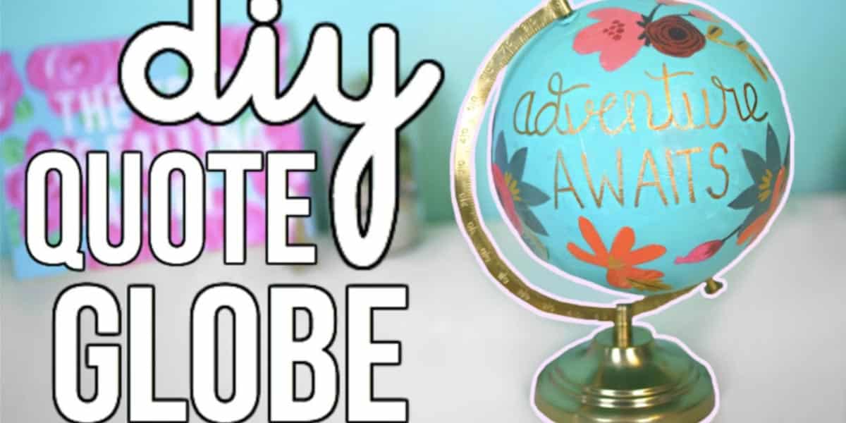 She Repurposes An Old World Globe Into Something Fabulous And Uplifting (Anthropologie Inspired!) | DIY Joy Projects and Crafts Ideas