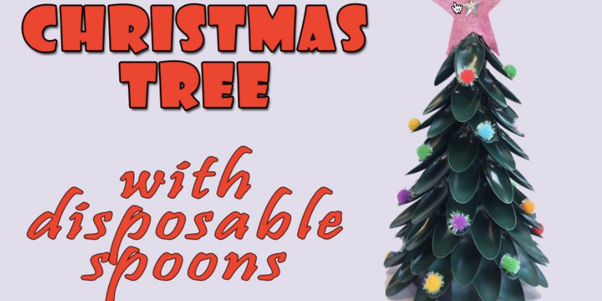 Watch How She Makes This Amazing Christmas Tree Out Of Disposable Spoons! | DIY Joy Projects and Crafts Ideas