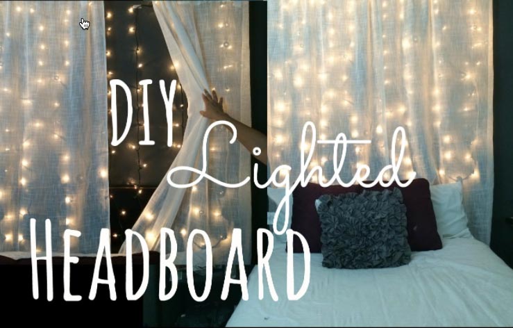 Watch How She Makes A Stunning Headboard Out Of Lights And Creates Her Own Starry Night! | DIY Joy Projects and Crafts Ideas