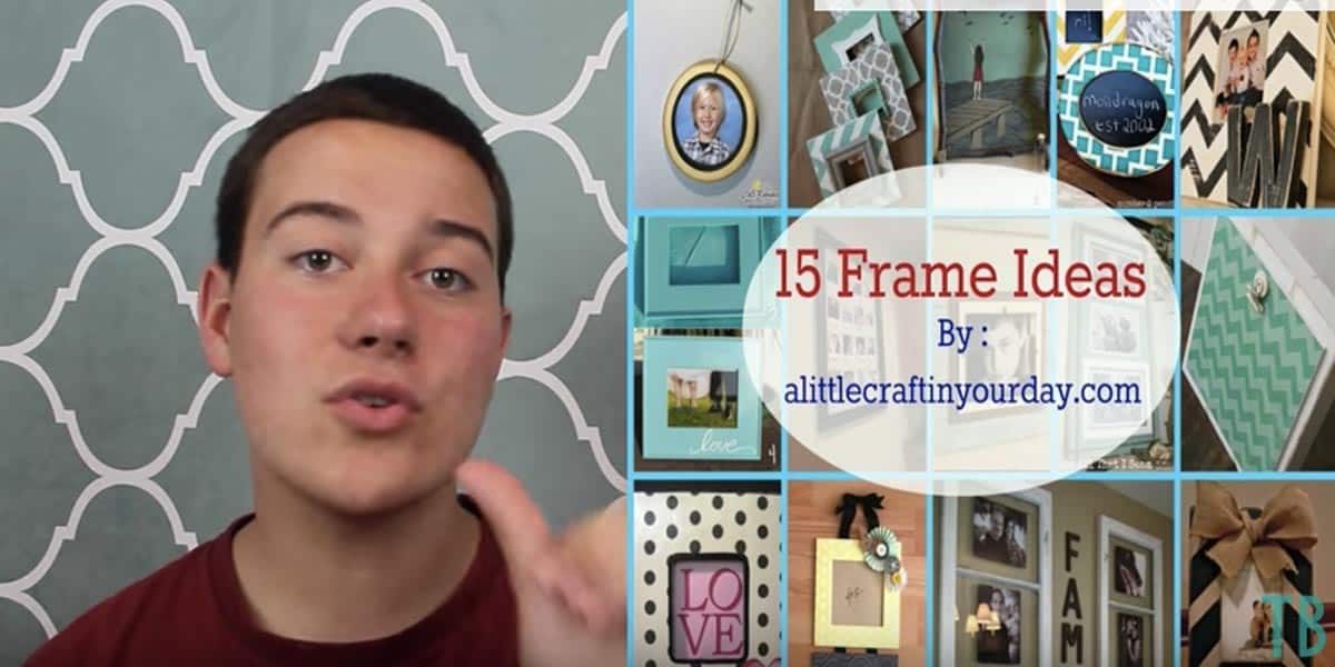 Watch These Great Ideas He Shows Us For Changing Up Boring Picture Frames (Awesome)! | DIY Joy Projects and Crafts Ideas