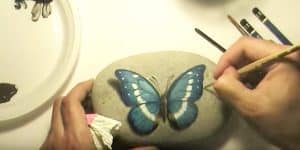 He Paints This Beautiful Butterfly On A Rock And Shows Us Step By Step How To Do This!