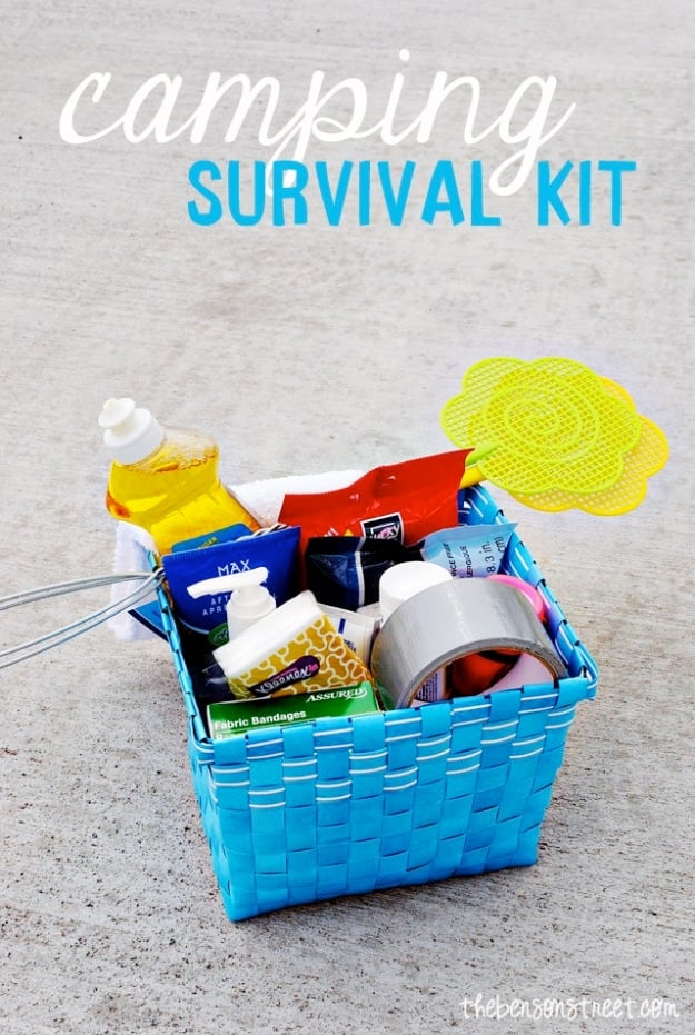 DIY Camping Hacks - Camping Survival Kit - Easy Tips and Tricks, Recipes for Camping - Gear Ideas, Cheap Camping Supplies, Tutorials for Making Quick Camping Food, Fire Starters, Gear Holders #diy #camping