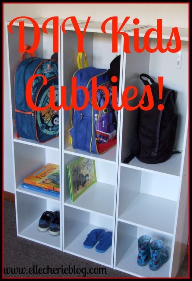 DIY Organizing Ideas for Kids Rooms - DIY Kids Cubbies - Easy Storage Projects for Boy and Girl Room - Step by Step Tutorials to Get Toys, Books, Baby Gear, Games and Clothes Organized #diy #kids #organizing