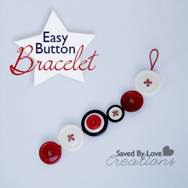 DIY Projects and Crafts Made With Buttons - Easy Button Bracelet - Easy and Quick Projects You Can Make With Buttons - Cool and Creative Crafts, Sewing Ideas and Homemade Gifts for Women, Teens, Kids and Friends - Home Decor, Fashion and Cheap, Inexpensive Fun Things to Make on A Budget 