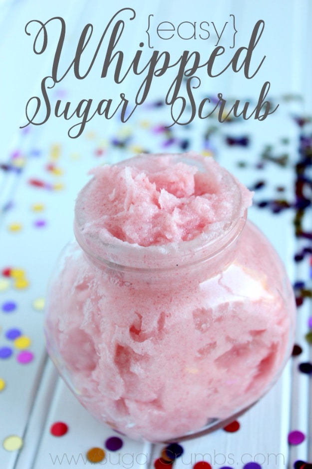 DIY Sugar Scrub Recipes - Easy Whipped Sugar Scrub - Easy and Quick Beauty Products You Can Make at Home - Cool and Cheap DIY Gift Ideas for Homemade Presents Women, Girls and Teens Love - Natural Recipe Ideas for Making Sugar Scrub With Step by Step Tutorials 