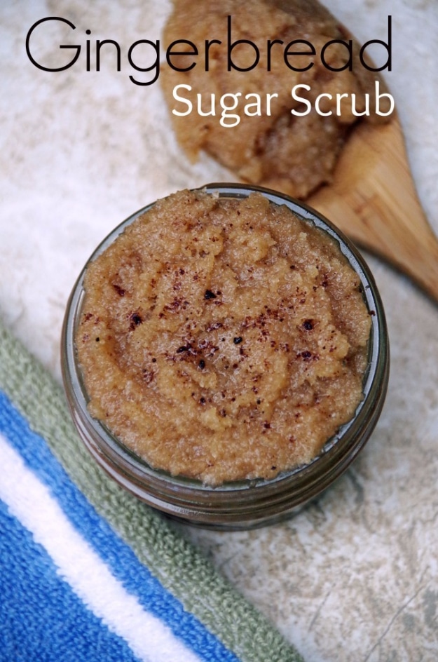 DIY Sugar Scrub Recipes - Gingerbread Sugar Scrub - Easy and Quick Beauty Products You Can Make at Home - Cool and Cheap DIY Gift Ideas for Homemade Presents Women, Girls and Teens Love - Natural Recipe Ideas for Making Sugar Scrub With Step by Step Tutorials 
