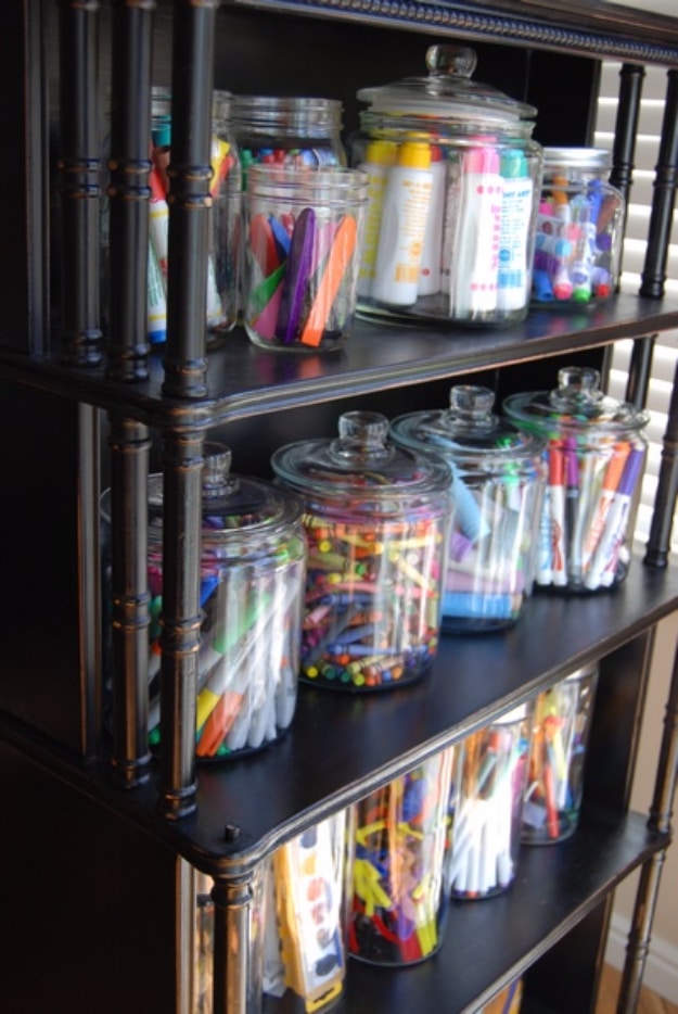 Art Supplies Storage Ideas for Kids