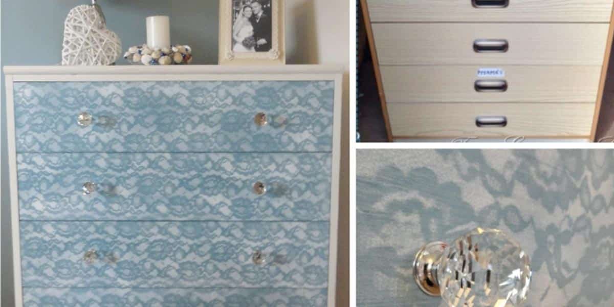 So Easy, So Feminine, So Beautiful Is This Lace Painted Dresser Transformation! | DIY Joy Projects and Crafts Ideas