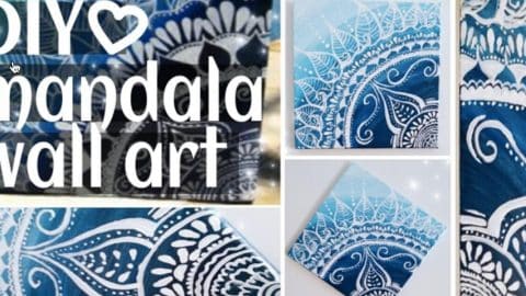 Mandala on Blue Canvas - DIY Wall Art - Project